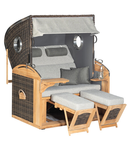Strandkorb Arbogne Teak XL
