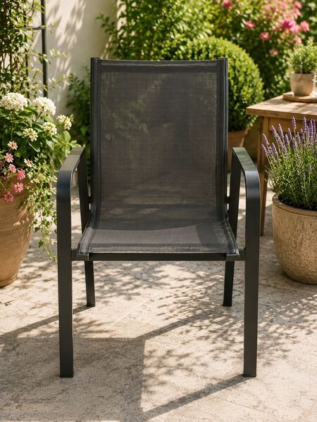 Gartenstuhl schwarz 2
